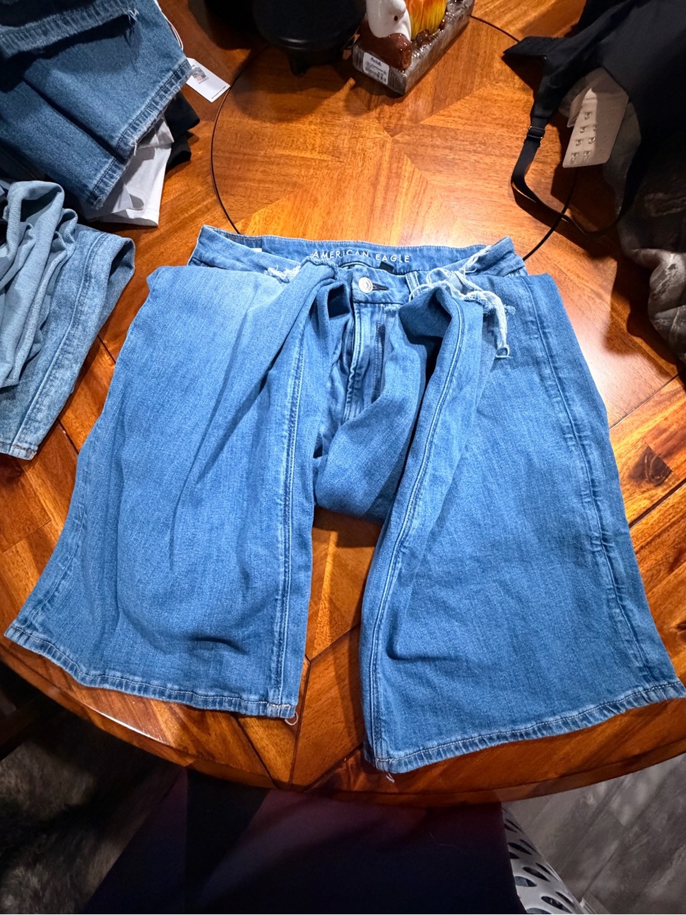 American eagle women’s jeans curvy baggy wide leg